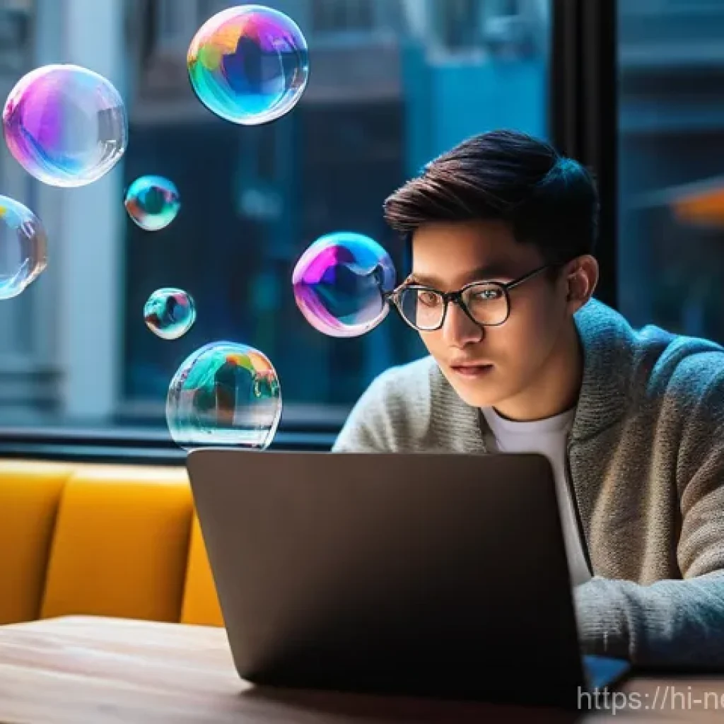 VPN 설정 및 보안 가이드 - **Prompt:** A young adult (gender-neutral, fully clothed in modern, casual attire) is comfortably se...